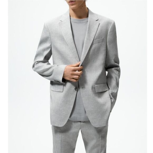 ZARA グレー スーツ (EUR 54) ZARA グレー スーツ (EUR 54) スーツブレザー - LIMITED EDITION